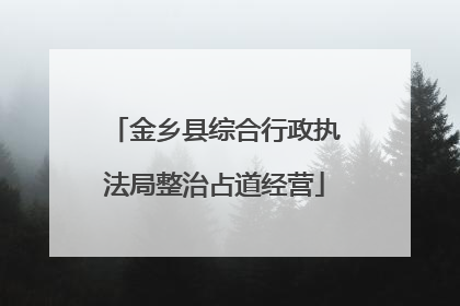 金乡县综合行政执法局整治占道经营