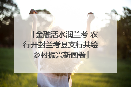 金融活水润兰考 农行开封兰考县支行共绘乡村振兴新画卷