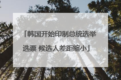 韩国开始印制总统选举选票 候选人差距缩小