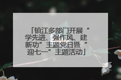 镇江多部门开展“学先进、强作风、建新功”主题党日暨“迎七一”主题活动
