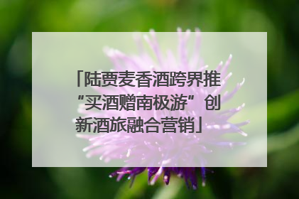 陆贾麦香酒跨界推“买酒赠南极游”创新酒旅融合营销