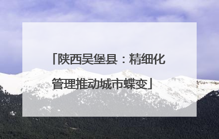 陕西吴堡县：精细化管理推动城市蝶变