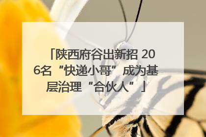 陕西府谷出新招 206名“快递小哥”成为基层治理“合伙人”
