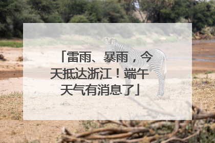 雷雨、暴雨，今天抵达浙江！端午天气有消息了