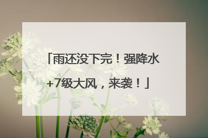 雨还没下完！强降水+7级大风，来袭！
