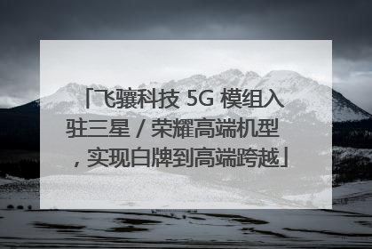 飞骧科技 5G 模组入驻三星 / 荣耀高端机型，实现白牌到高端跨越