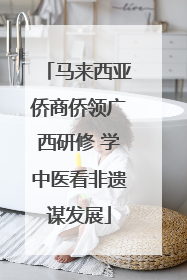 马来西亚侨商侨领广西研修 学中医看非遗谋发展