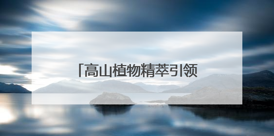 高山植物精萃引领防晒新潮流，植物医生防晒“顶流”