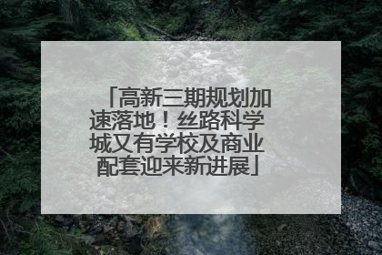 高新三期规划加速落地！丝路科学城又有学校及商业配套迎来新进展