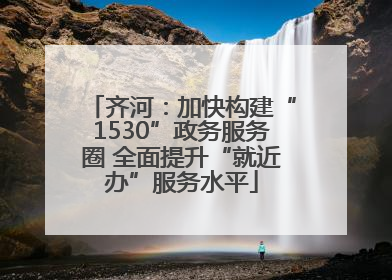 齐河：加快构建“1530”政务服务圈 全面提升“就近办”服务水平