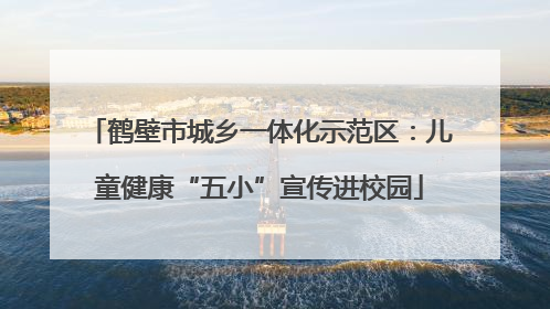 鹤壁市城乡一体化示范区：儿童健康“五小”宣传进校园
