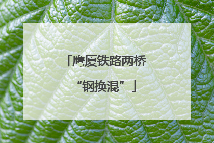 鹰厦铁路两桥“钢换混”