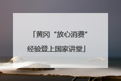 黄冈“放心消费”经验登上国家讲堂