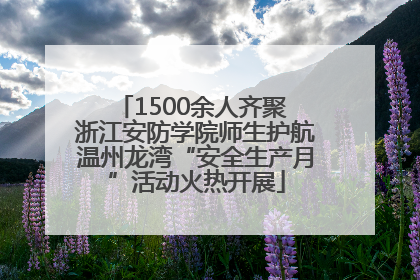 1500余人齐聚 浙江安防学院师生护航温州龙湾“安全生产月”活动火热开展