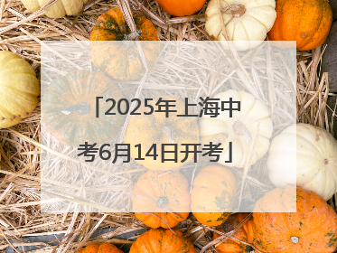 2025年上海中考6月14日开考