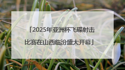 2025年亚洲杯飞碟射击比赛在山西临汾盛大开幕