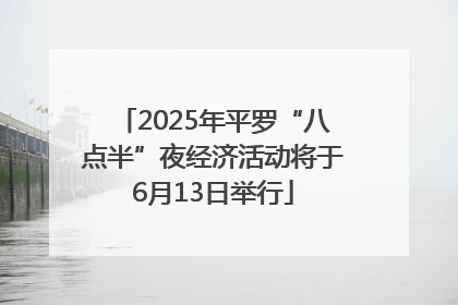 2025年平罗“八点半”夜经济活动将于6月13日举行