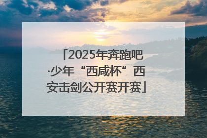 2025年奔跑吧·少年“西咸杯”西安击剑公开赛开赛