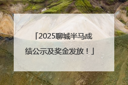 2025聊城半马成绩公示及奖金发放！