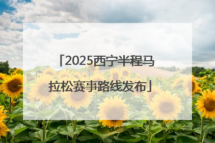 2025西宁半程马拉松赛事路线发布