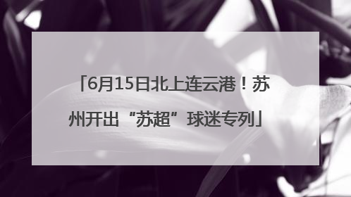6月15日北上连云港！苏州开出“苏超”球迷专列