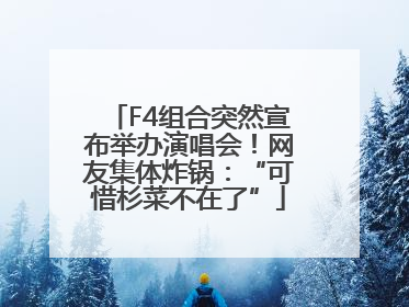 F4组合突然宣布举办演唱会！网友集体炸锅：“可惜杉菜不在了”